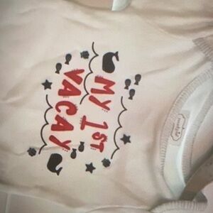 Simple mudpie first vacay vacation one piece bodysuit